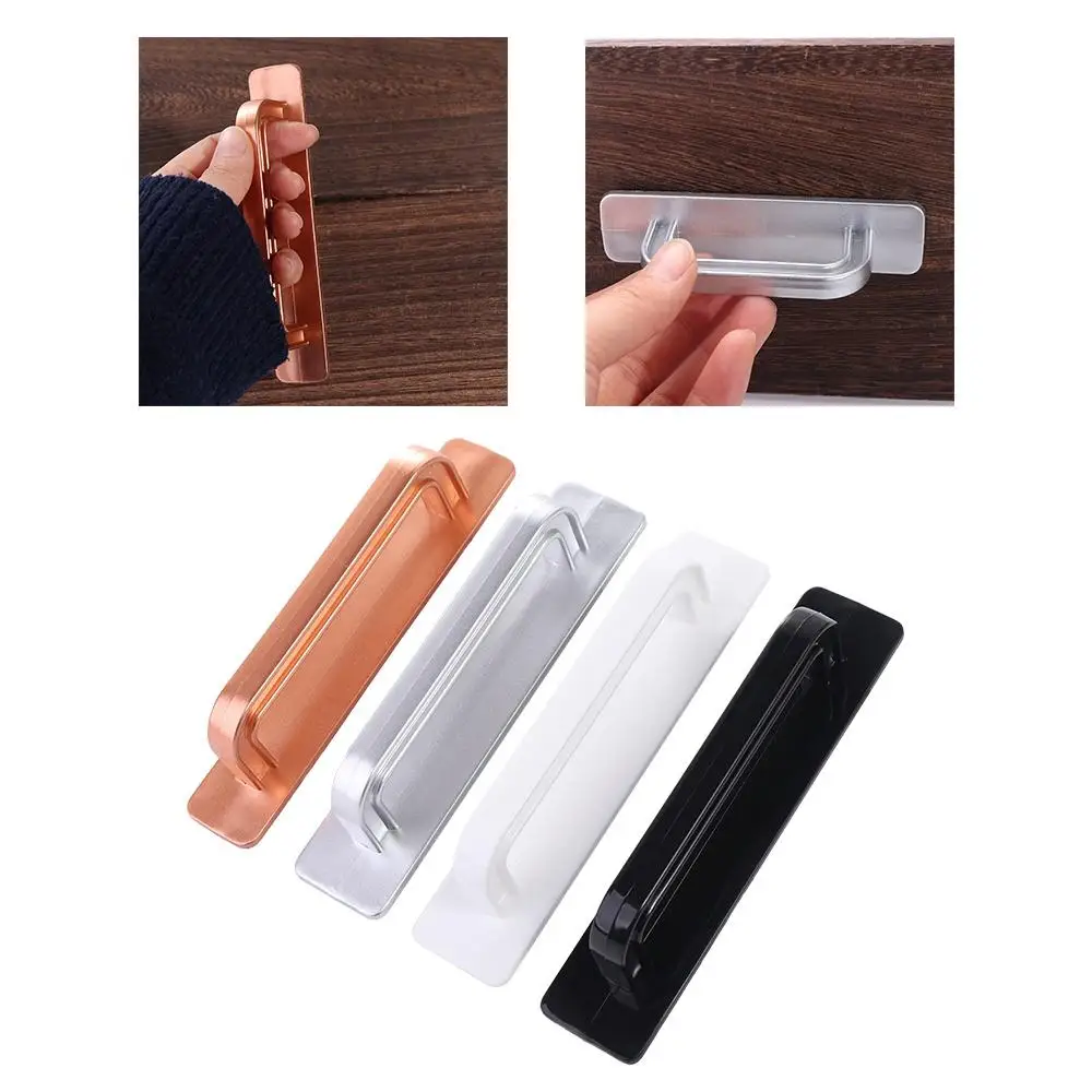 Fashion Knobs Door Handle Self-adhesive No punching Door Pull Surface Mounted Push-pull Cabinet Handle Wardrobe