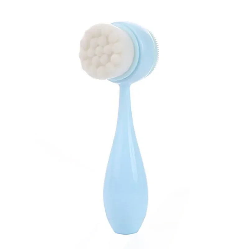 1Pcs Double Side Face Washing Brush Deep Cleaning Skin Care Tool Silicone Facial Cleanser Brush Face Cleaning Massager