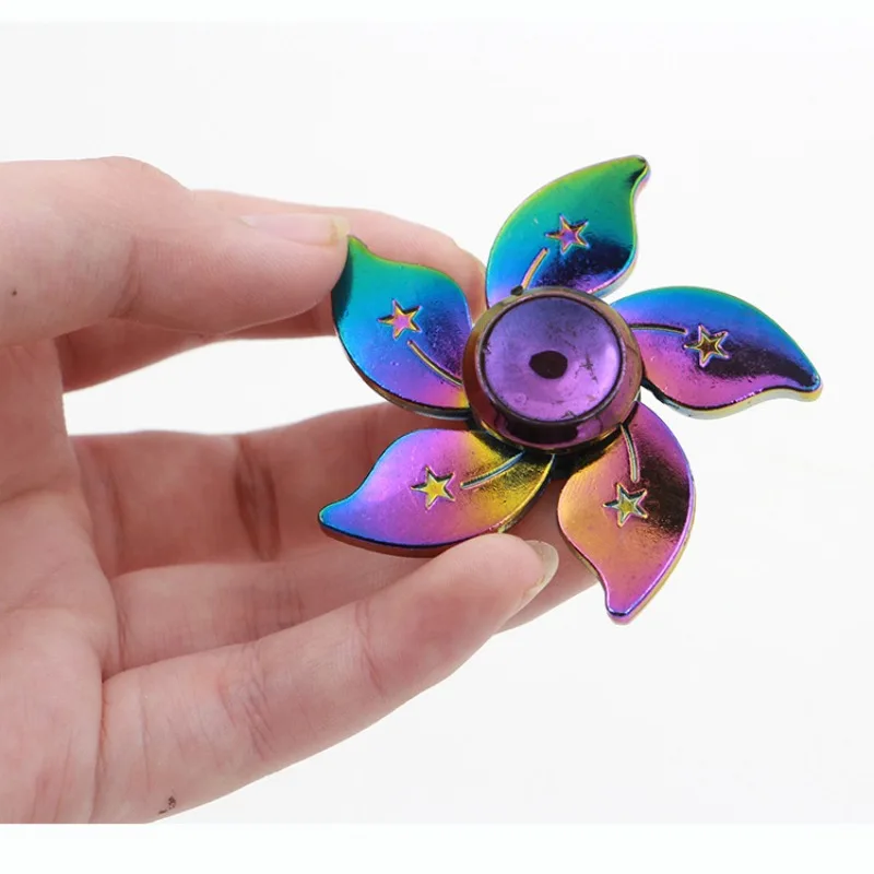 Metal Finger Spinner para Adultos, Fidget Colorido Spinner, Stress e Ansiedade Alívio, Brinquedos Arco-íris, Spinners de Alta Velocidade