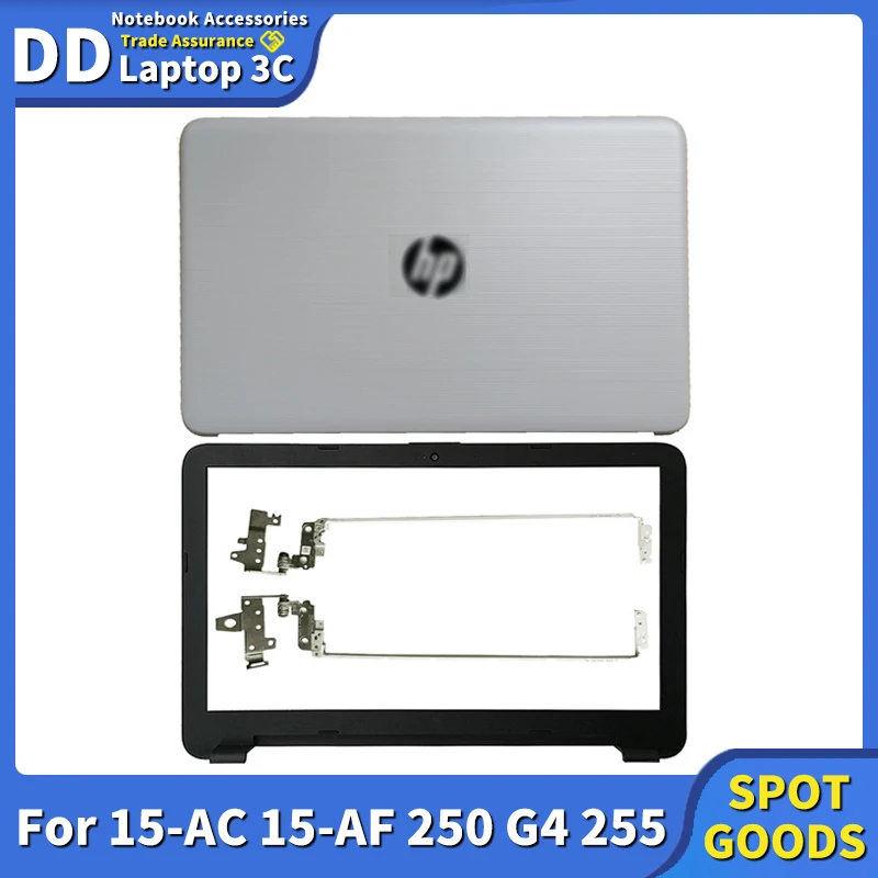 

New Laptop LCD Back Cover Front Bezel Hinges Original Replacement Case For HP 15-AC 15-AF 250 G4 255 854988-001 859511-001 White