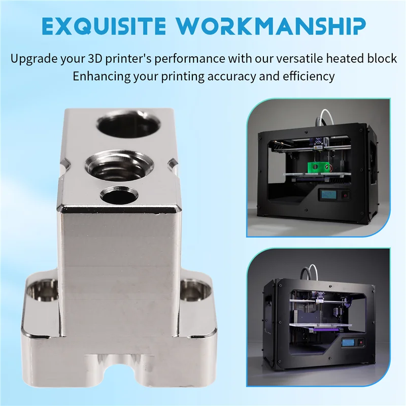 

AU61-CR10 Медный блок с подогревом для 3D-принтера, нагревательный блок Hotend, совместимый с Red Lizard K1/V5/CR-10