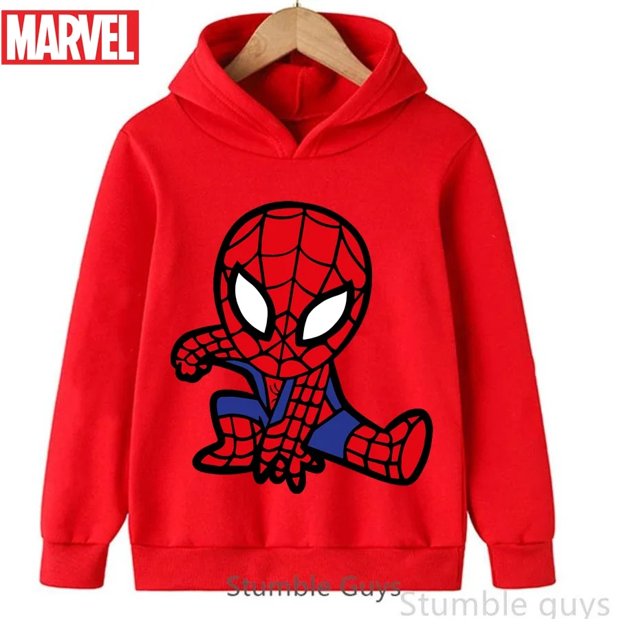 

Marvel Spiderman Kids Hooded Sports Wear Autumn 3-13Y Boys Clothes Girls Avengers Casual Daily Wear