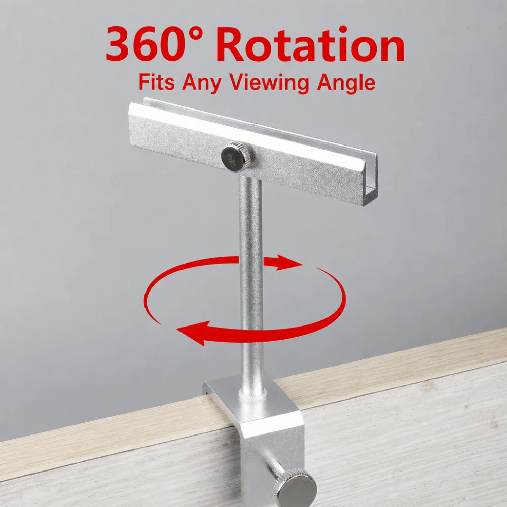 Simple Aluminum Sign Holder Clamp Adjustable C-Clamp Price Tag Display Stand Clothing Store Sign Clip Mall