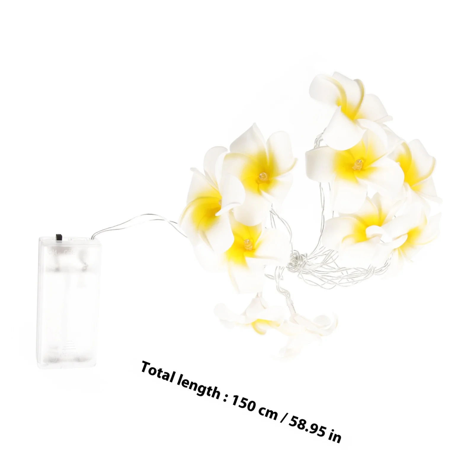 أضواء زهرة بلوميريا اصطناعية Led 1.5 متر أبيض دافئ لحفلات الزفاف وأعياد الميلاد ديكور فندق المرحلة الديكور بلوميريا #6