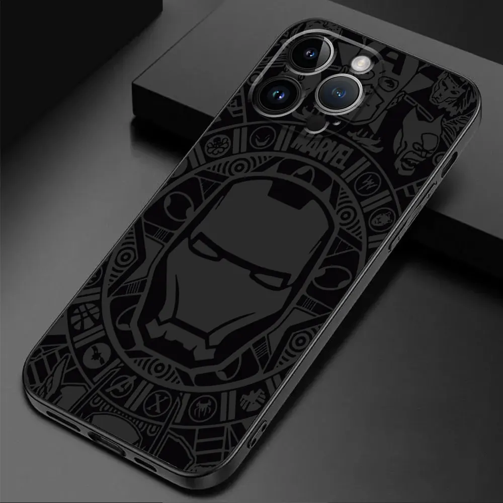 Marvel Iron Man Sqiderman Phone Case for Huawei P50 Pro P30 Lite P20 Pro P40 Lite P30 Pro P60 Pro P Smart Z Black Soft Cover