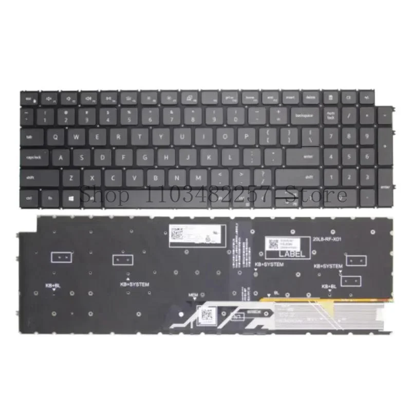 

WYORESY новая клавиатура для Dell Latitude 3520 Inspiron 15 3510 3511 16 Plus 7610, черная подсветка