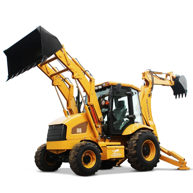 China LANDWARD Factory Wholesale High Quality Mini Backhoe Digger 4 WD Agricultural Loader Small Backhoe Loader Customized Sale