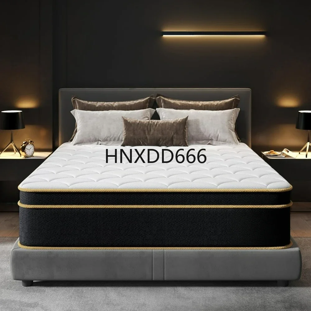 Extra large memory sponge mattress, 12 inch medium hardness mattress with independent pocket coils, edge support