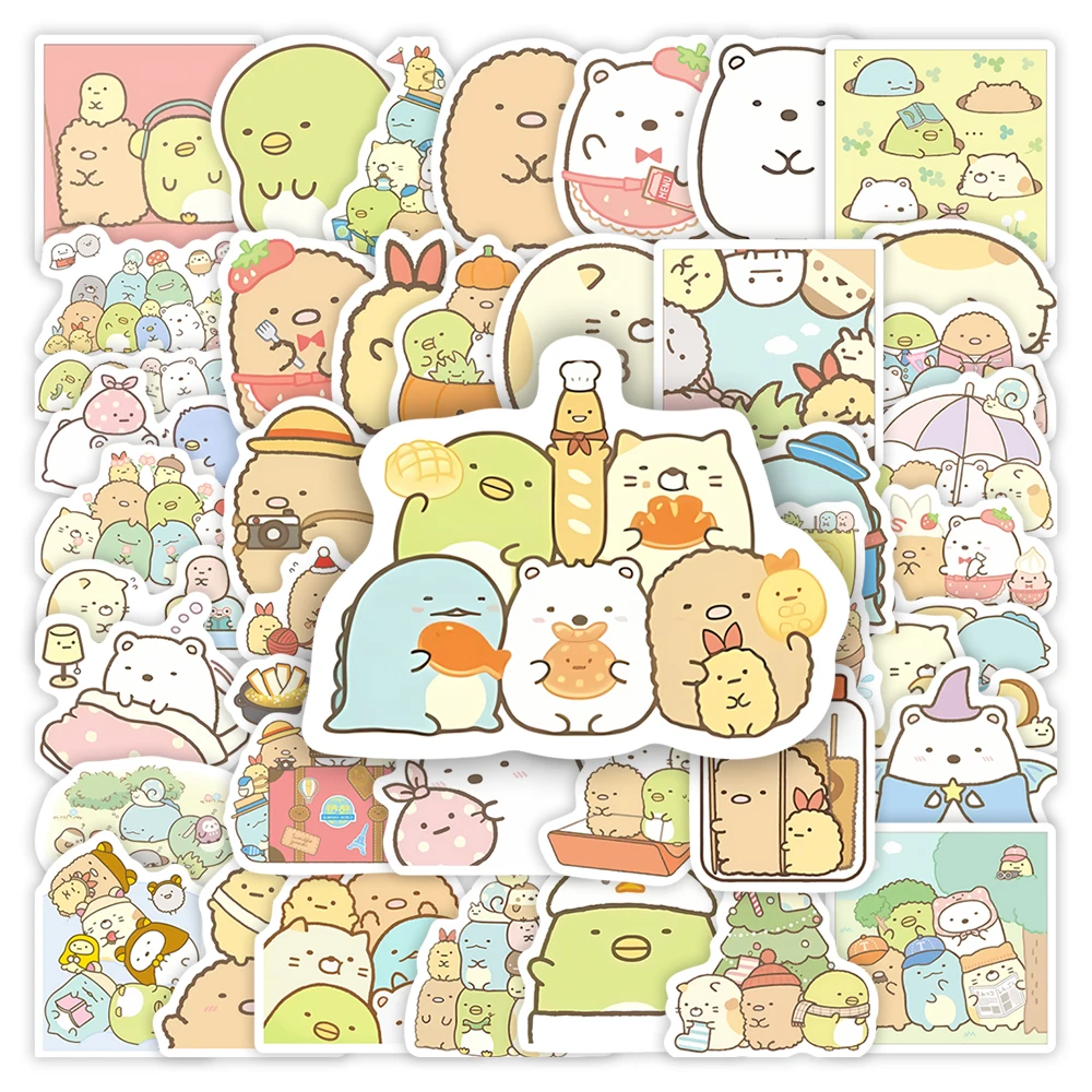 Kawaii Cartoon Sumikko Gurashi Sticker Kids DIY Toy Gift Decorative Decal for Scrapbook Journal Luggage Bottles Waterproof