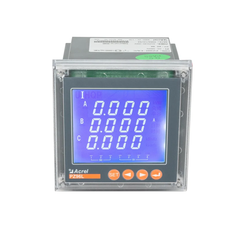 Acrel Three Phase Bidirectional Panel Type Energy Meter PZ96L-E4/KC Zero Export Power Meter for HUAWEI Inverter Anti Backflow