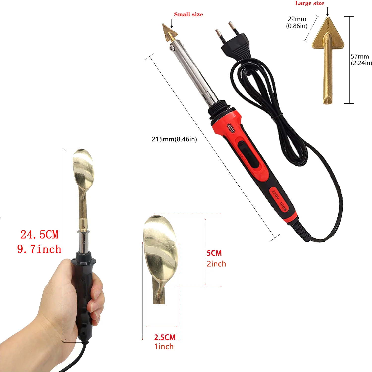 220V Portable Soldering Iron 100W/50W Plastic Soldering Machine Repair Tool Welding Rods Soldering Mesh For Car Bumper Repair