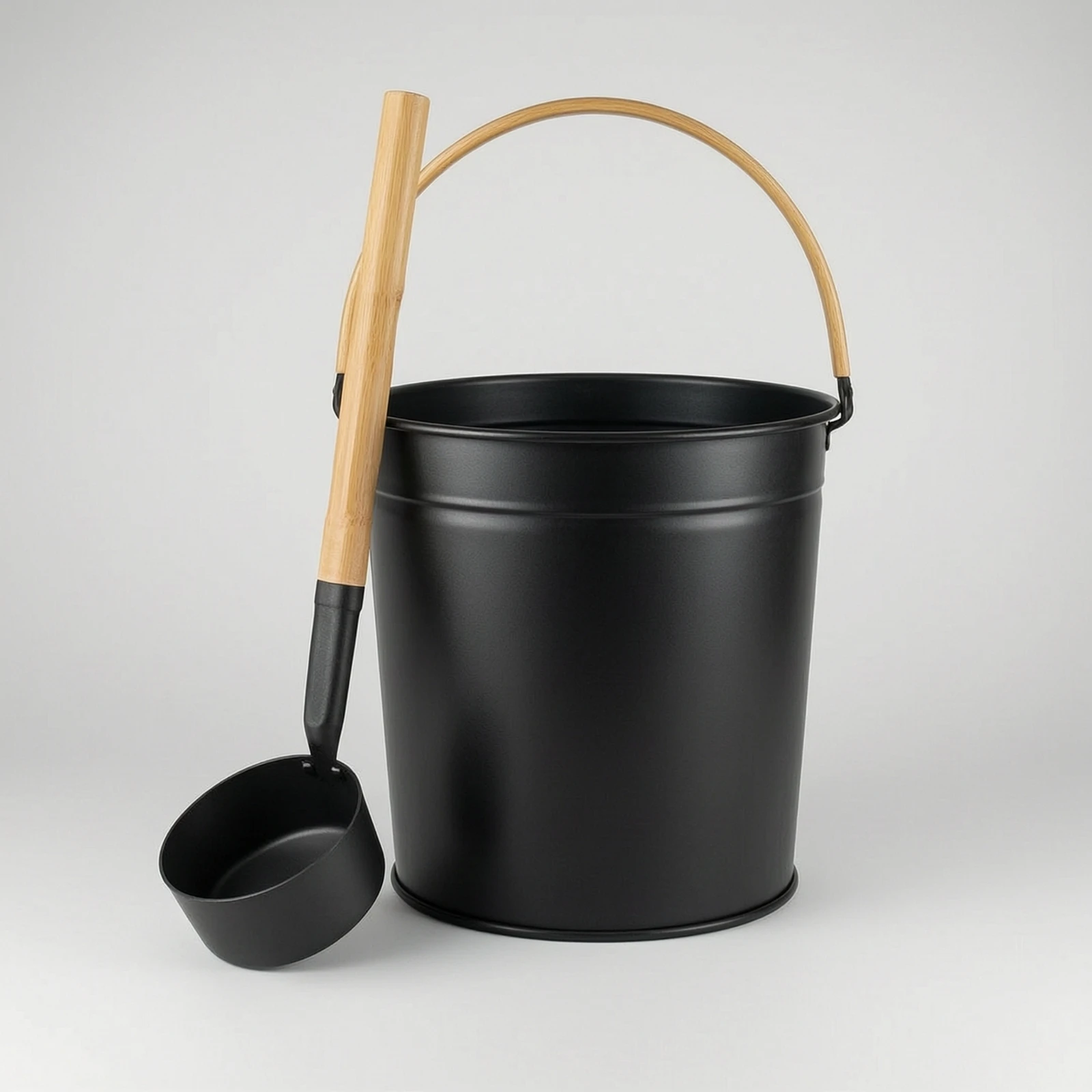 Sauna Pail with Ladle Sturdy Aluminum Sauna Pail Cubeta Duradero Cazo Lightweight for Homeowners, Spa, Steam Room