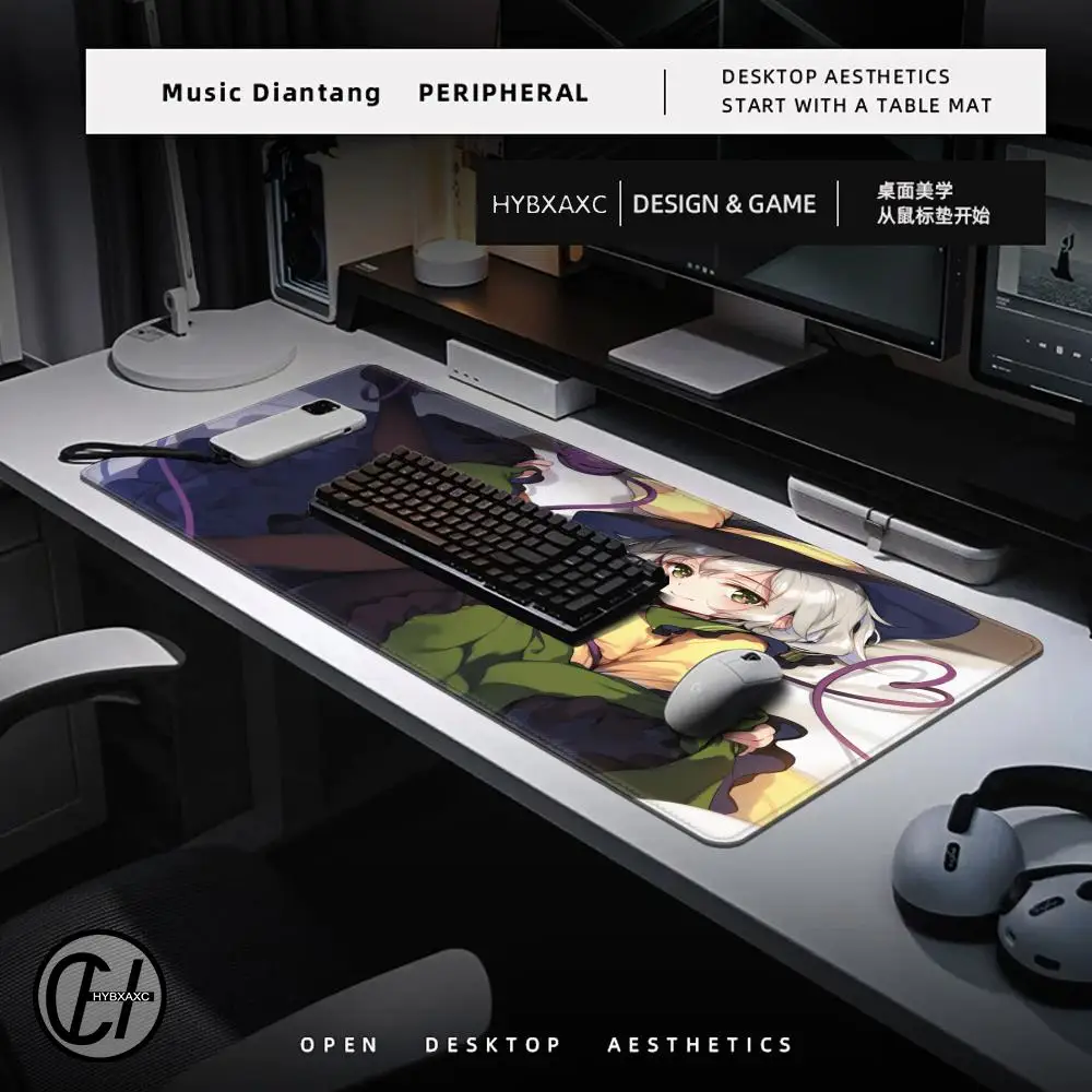 Anime Girl K Koishi Komeiji Mousepad Large Gaming HYBXAXC Mouse Pad LockEdge Thickened Computer Keyboard Table Desk Mat