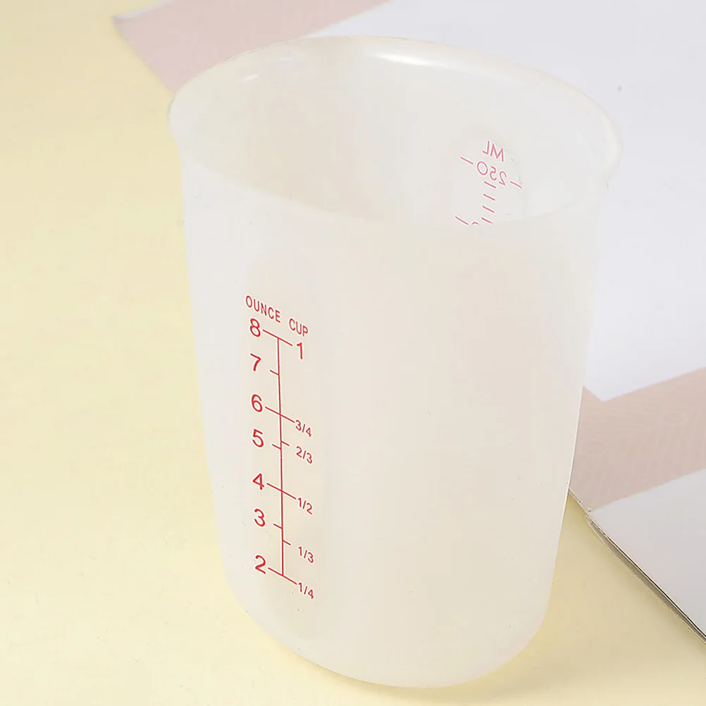 

2 Pcs Silicone Measuring Cup Organizer Milk Cups for Resin Graduated Household Mixing Kitchen Cooking Silica Gel Practical