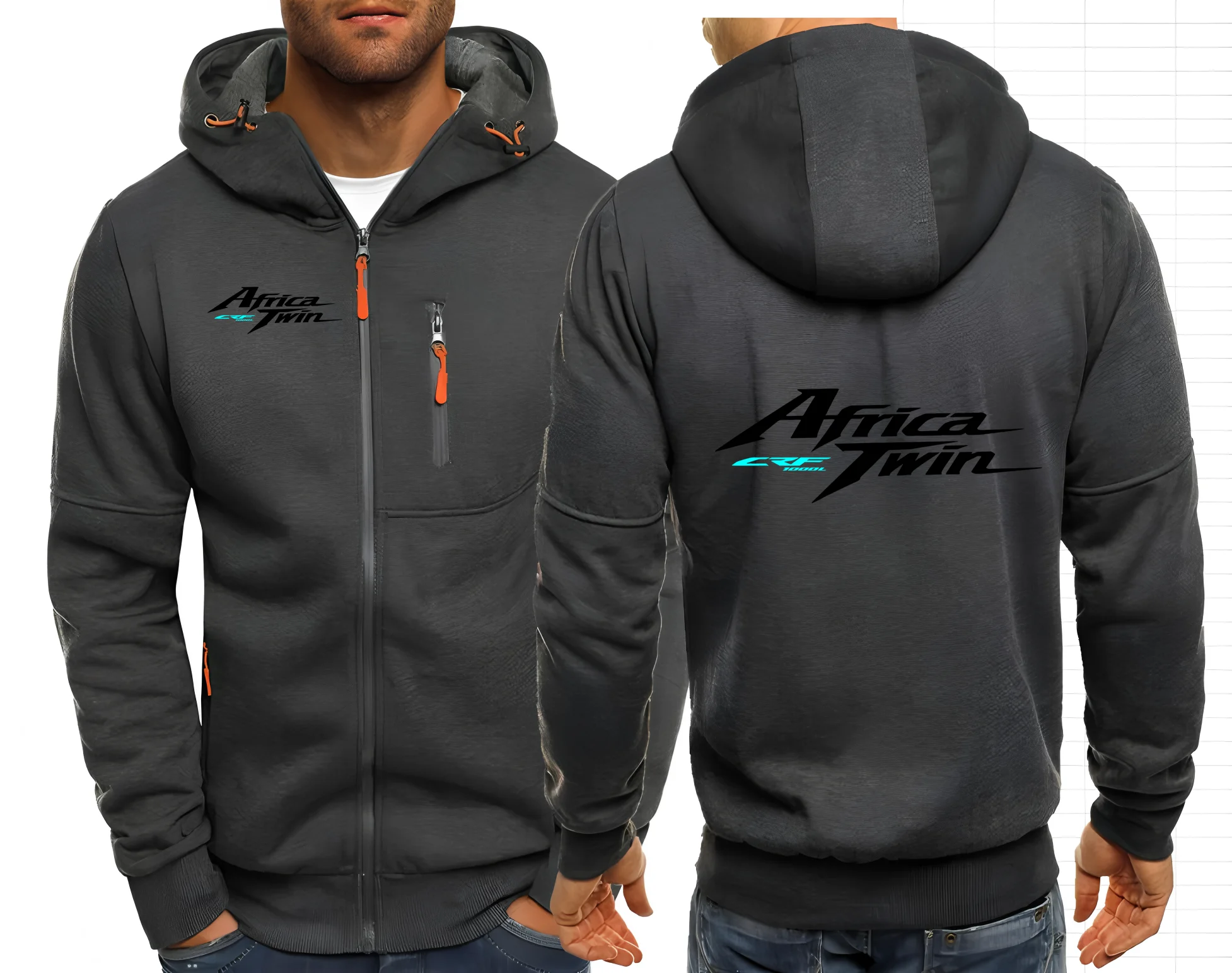Africa Twin Crf 1000 L Crf1000 Motorcycle Men Streetwear Jackets Hoodies Coats Hondaes F1 Zip Sweatshirts Male Jacket  S-4XL