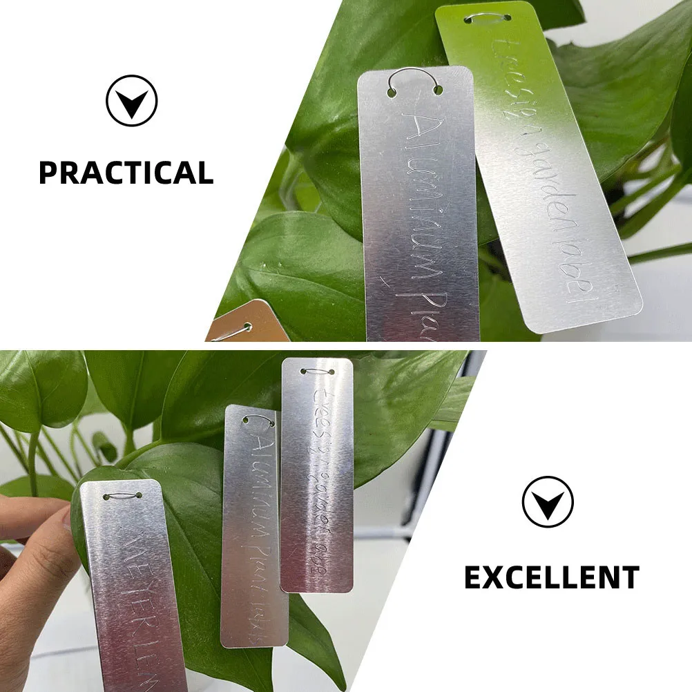 10Pcs Aluminum Plant Markers Outdoor Garden Labels Metal Tag Stakes for Flowers Vegetables Herbs Trees Weatherproof Gardening