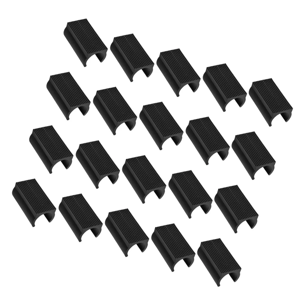 

30 Pcs Furniture Legs Trampoline Anti-slip Pipe Clamp Pp Bar Stool Foot Rail Protectors