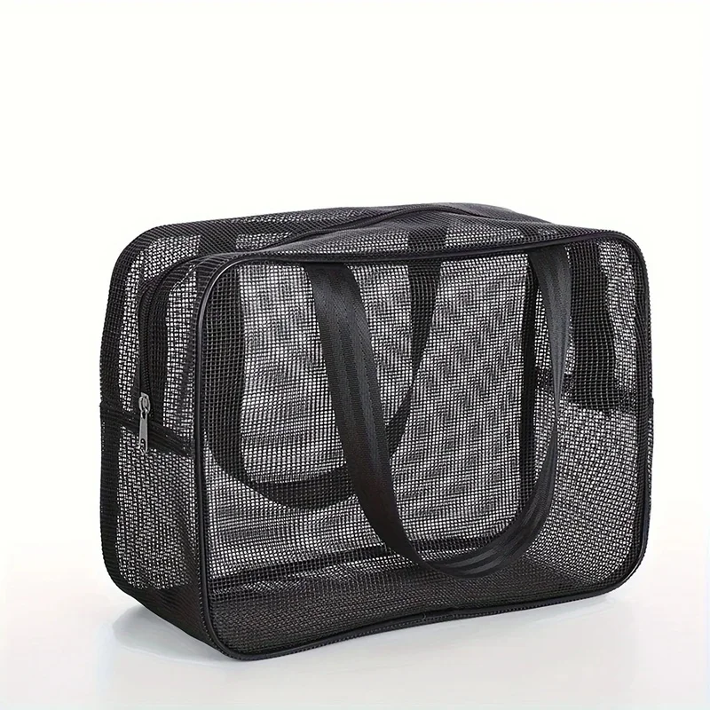 Mesh Shower Caddy Tote Bag, Portable Large Capacity Toiletry Organizer, Multifunctional Cosmetic Storage Bag for Travel