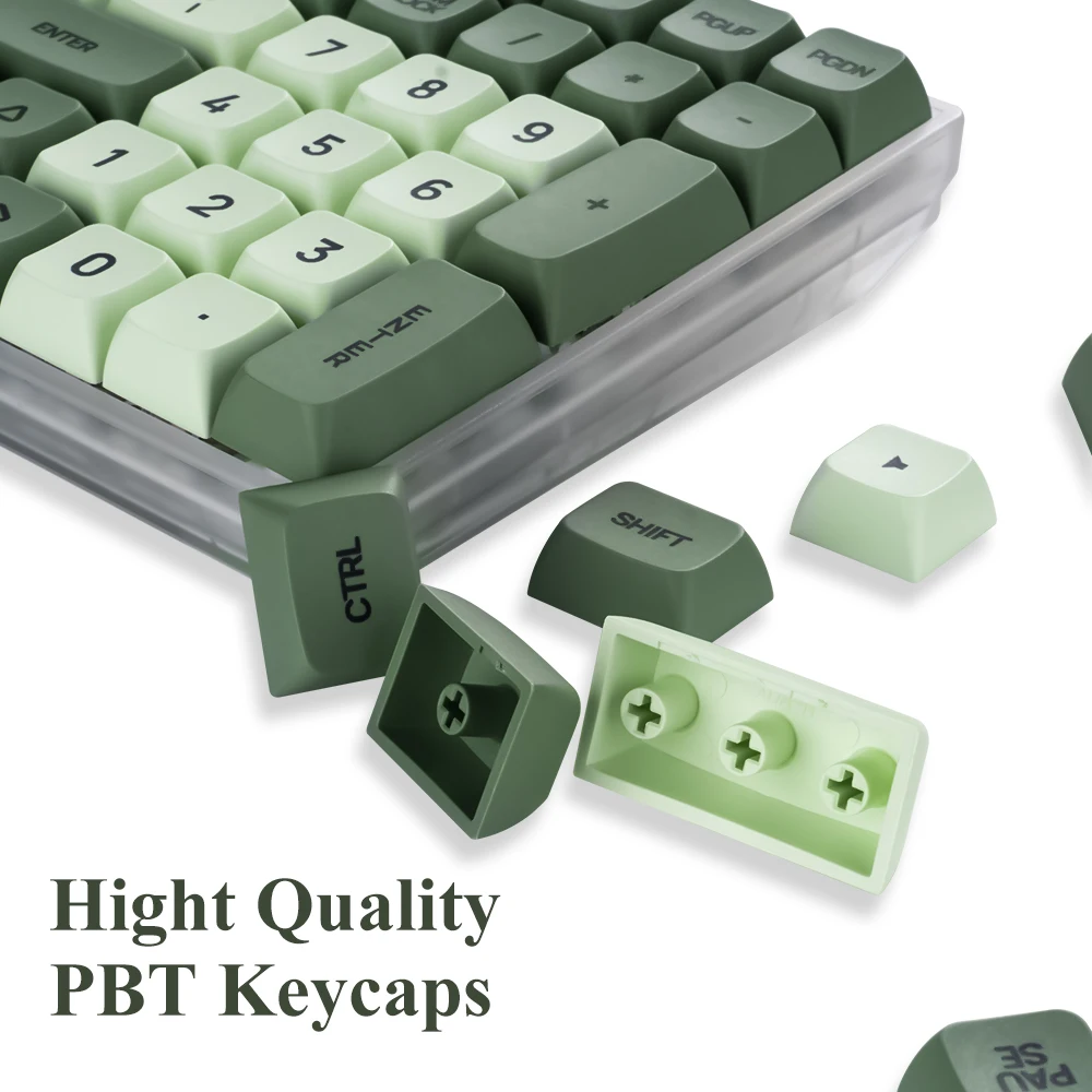 XDA PBT Keycaps Set 125 keys Matcha Green for 61/64/68/75/87/98/104/108 Keys Mechanical Keyboard for Cherry/Gateron/Otemu/Kailh