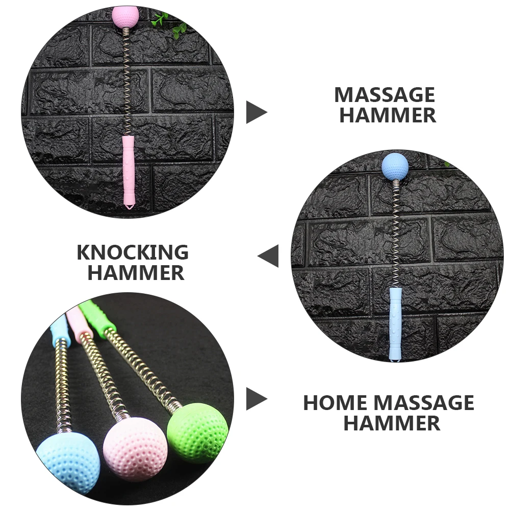 

3Pcs Meridian Knocking Hammer Smooth Texture Massage Pat for Back Waist Thigh Relaxation Handheld Massager Home Massage Hammer