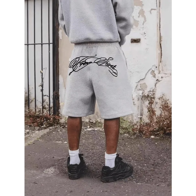 New Y2K Retro Head Hip Hop Spring/Summer Autumn Pants Trendy Loose Casual Shorts for Men and Women