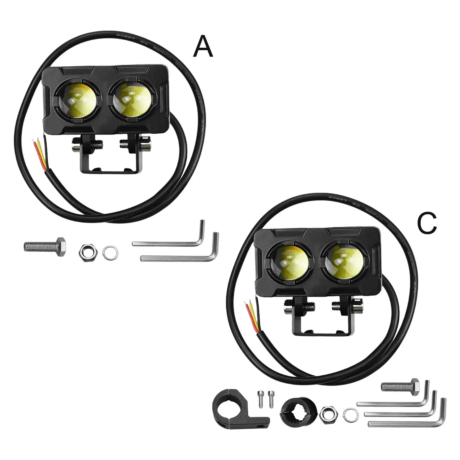 Внешние автомобильные фонари с двойными бусинами IP65 для автомобиля, мотоцикла