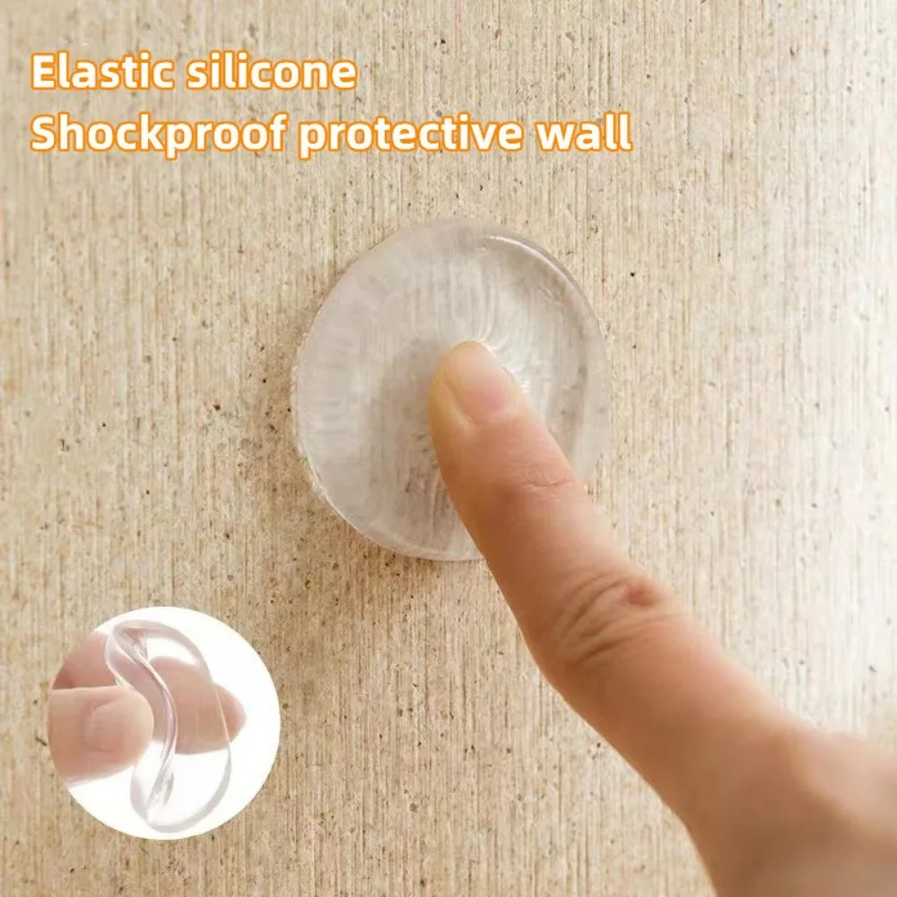 Silicone Door Stopper Wall Protectors Guards Self Adhesive Door Handle Cribs Bumper Stoppers Mute Stickers Furniture Pads image 3