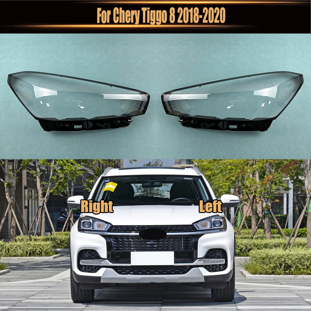 

For Chery Tiggo 8 2018 2019 2020 Headlamp Cover Headlight Shell Transparent Lens Plexiglass Replace Original Lampshade