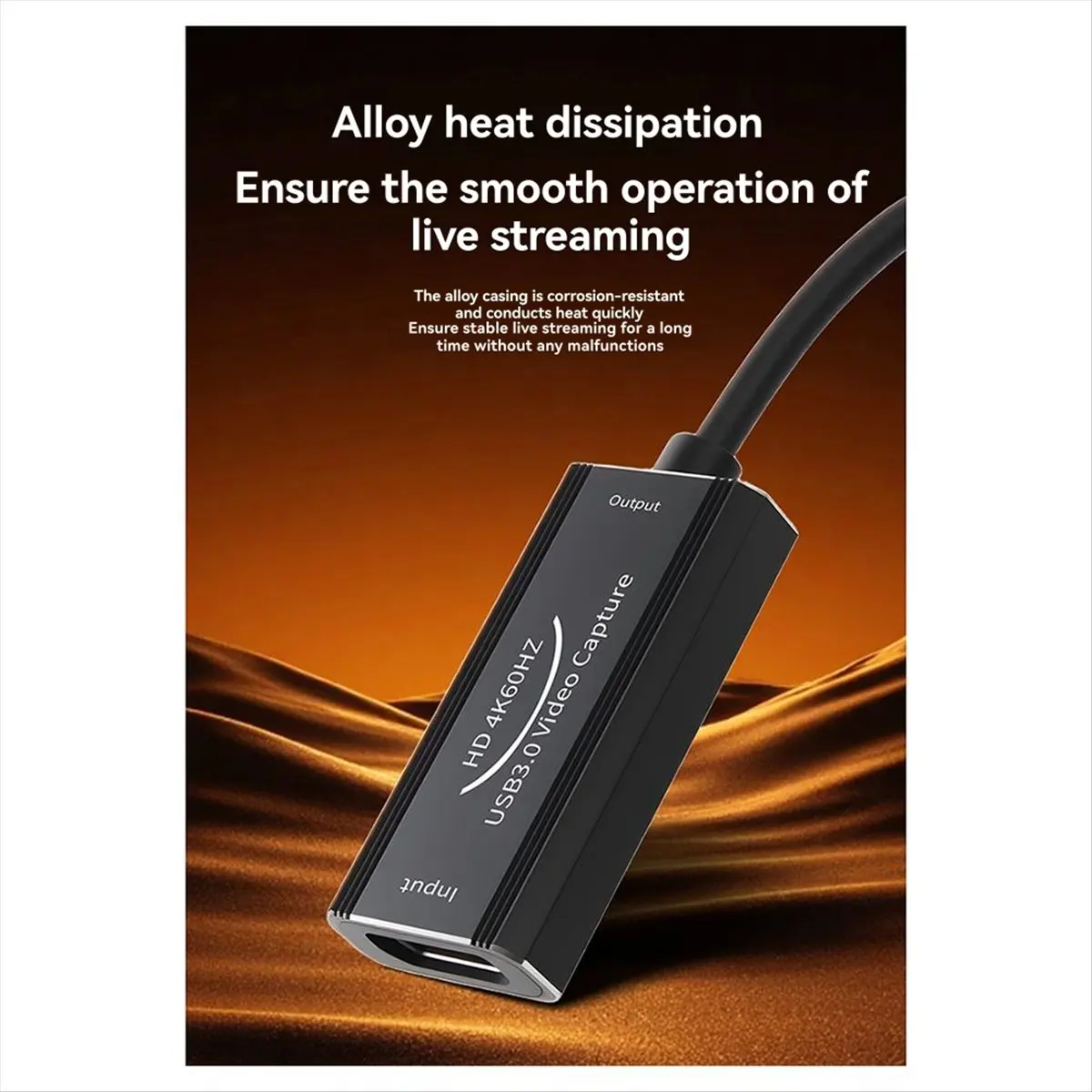 

Stable- USB 3.0 Video Capture Card 60Hz Recording 4K HD Source to USB/Type-C 2-in-1 Game Grabber Live Streaming Video Recorder