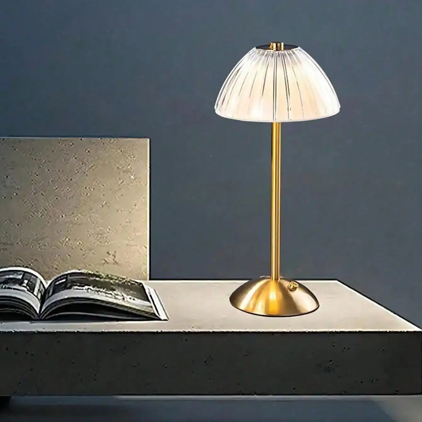 Veilleuse de bureau à capteur tactile aste, lampe de lecture sans fil pour restaurant, hôtel, bar, décor de chambre à coucher, lumière LED