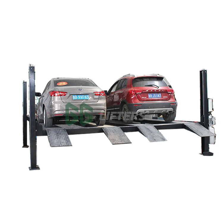 Customizable 4-Post Automatic Hydraulic Car Lift Double Wide Garage Vehicle Storage Equipment 4 Cars Vertical Auto Parking