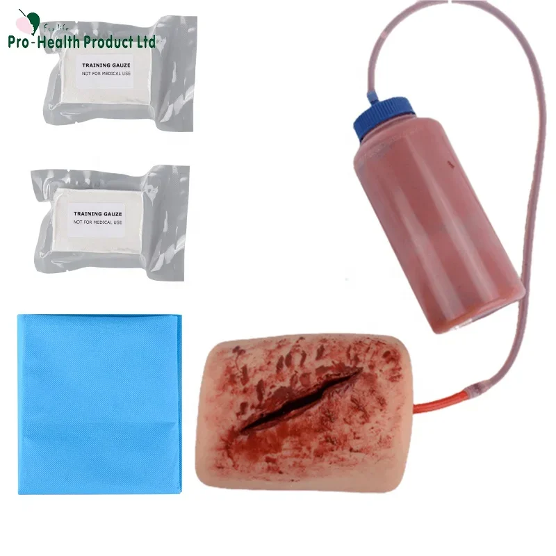 Thigh Wound Pack Trainer Laceration Simulator, The Hemorrhage Bleed Control Training Kit, for First Aid  Emergency