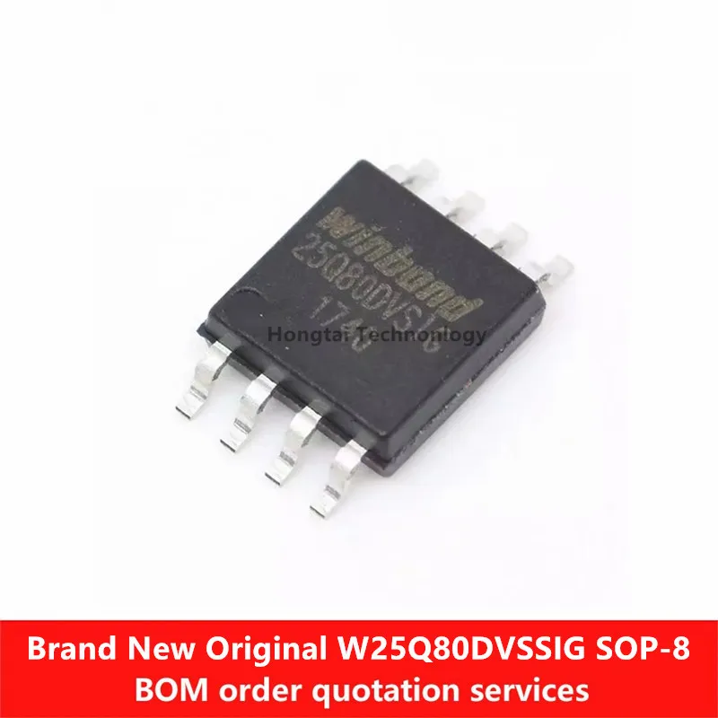 New Original SMT W25Q80DVSSIG SOP-8 FLASH SPI Memory Chip