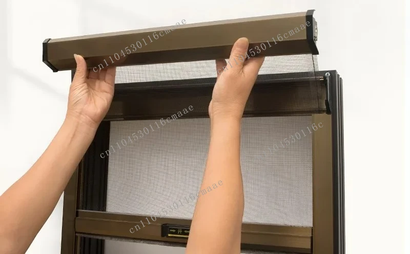 NEW Anti-mosquito Reel Type Pull-down Telescopic Invisible Aluminum Alloy Push-pull Screen Window Net Self-installed