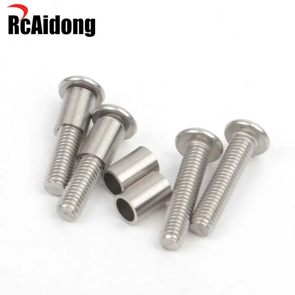 RcAidong 4 sztuk 3x14mm niskie tarcie stopniowe śruby dla Tamiya TT-02/TT02B/M05/WR02 zdalnie sterowany samochód wyścigowy części zamienne