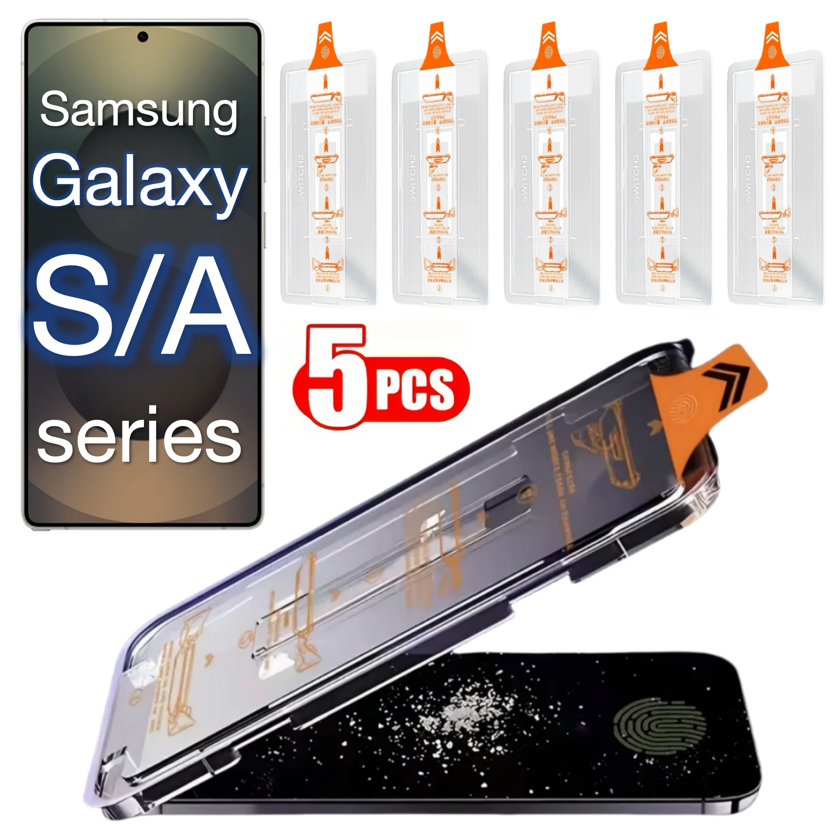 5Pcs Für Samsung Galaxy S25 Rand S24 Ultra S23 S22 S21 Plus A55 A56 A36 A25 A15 A35 a26 A16 5G Screen Protector Gehärtetem Glas