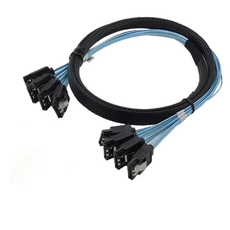 

SATA Cable 3.0 Data Line High Speed 6Gbps SAS Cable 4xSATA 7Pin Female To 4xSATA 7Pin Female Cable High Quality For Server