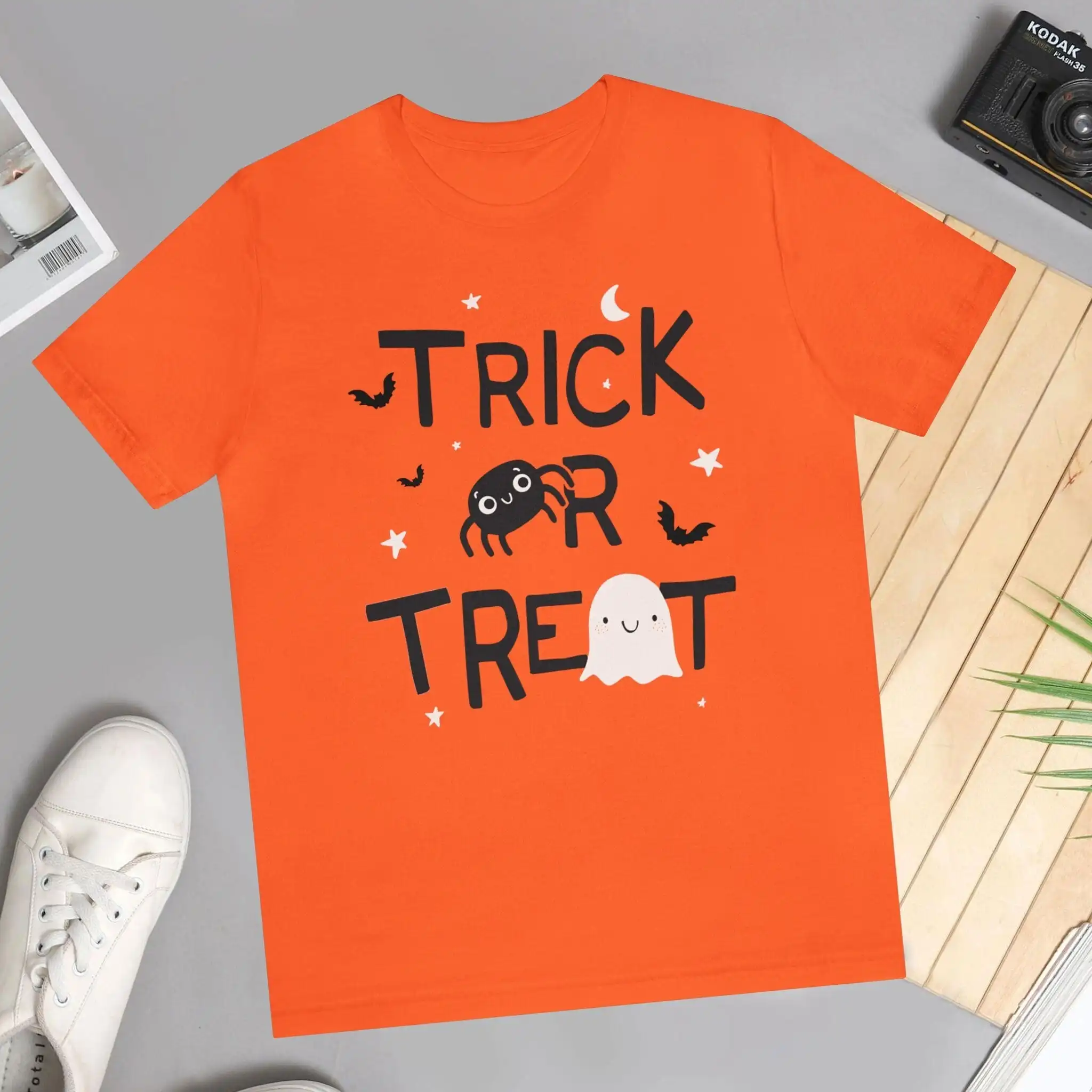 Trick or Treat Cute Fun Ghost Spider Halloween Jersey  T Shirt For Him Party Time Her Celebration