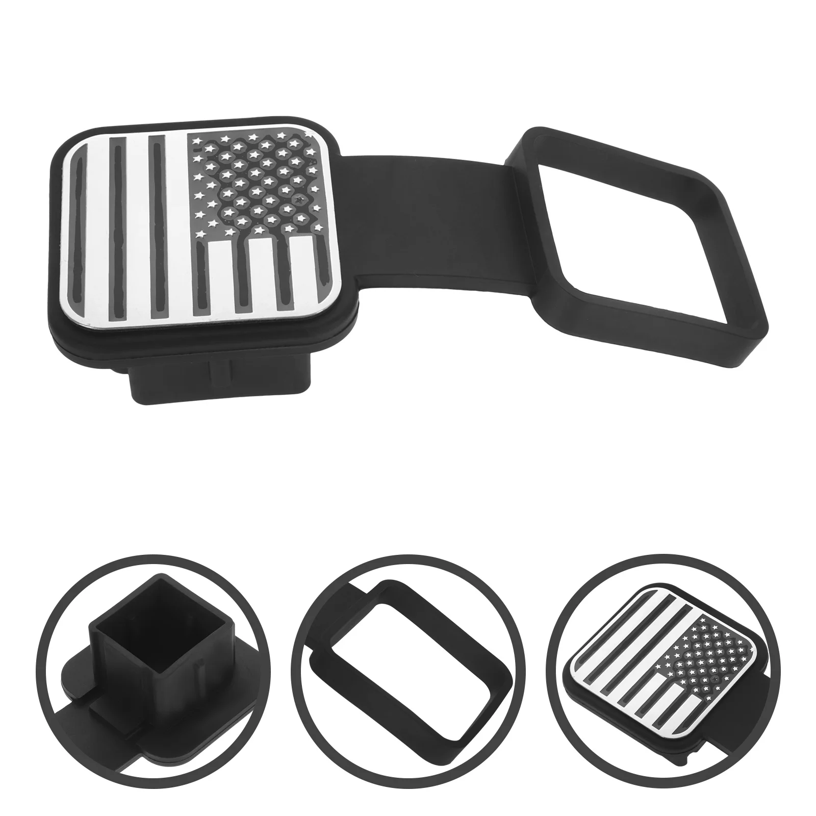 

Trailer Hitch Cover Tow Protector Cap Heavy Duty Tow Receiver Tube Plug Hitch Insert Cover Easy Install for Truck Trailer Rv