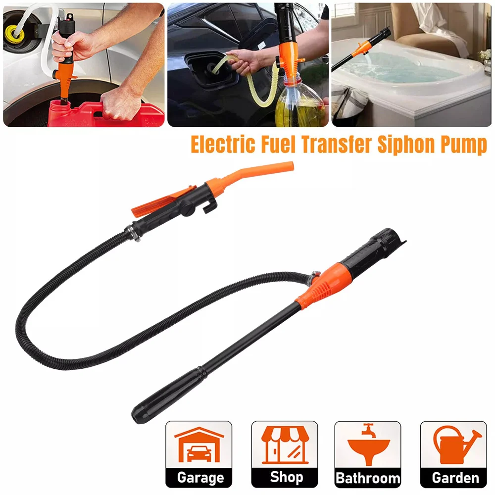 

Portable Liquid Transfer Pump with Flow Control Nozzle Portable Fuel Gas Transfer Suction Pump Battery Powered Car Gas Oil Pump