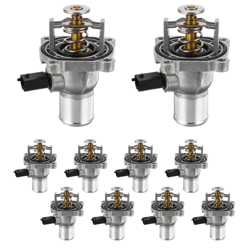 

10PCS Engine Coolant Thermostat For-Chevrolet Cruze Aveo Orlando Vauxhall Opel Astra Insignia Zafira Signum 96984104