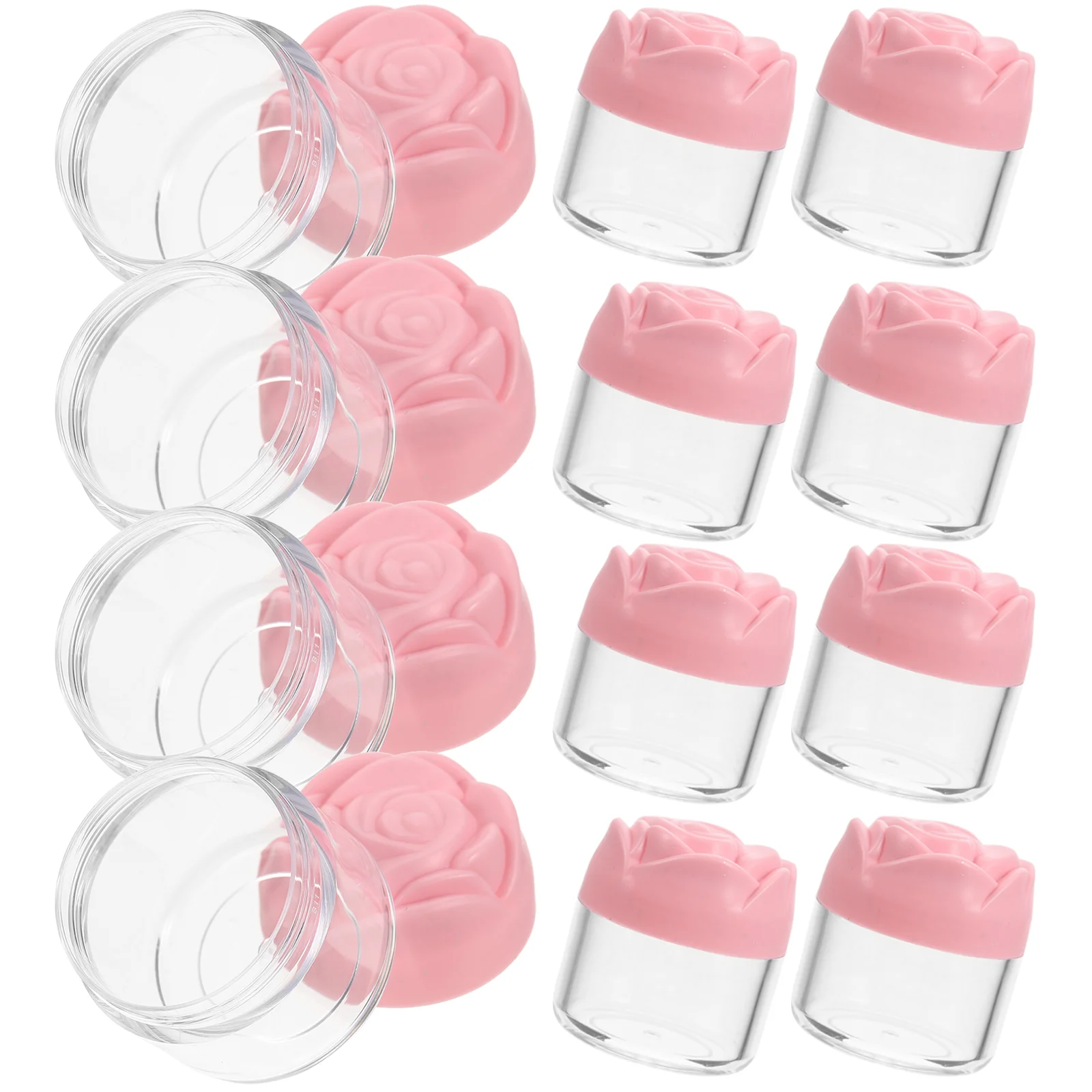 

12 Pcs Bottled Face Cream Storage Eye Jar Container Multipurpose Sub Containers Plastic Small Transparent Jars