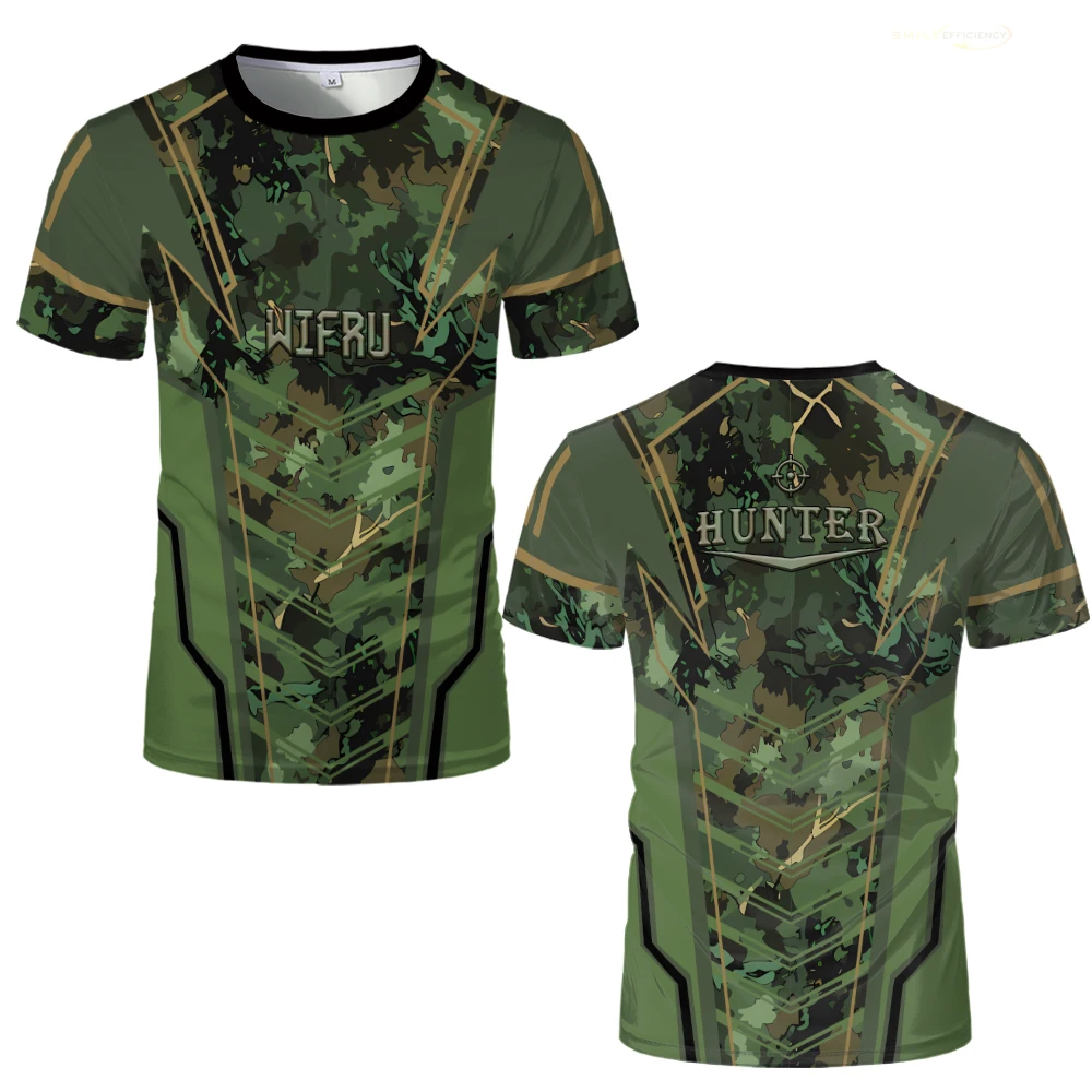 

Summer Outdoor Sports Casual Men's Clothing 3d Printed Camouflage Hunting Graphic Short-sleeved WIFRU Breathable O-Neck T-shirt