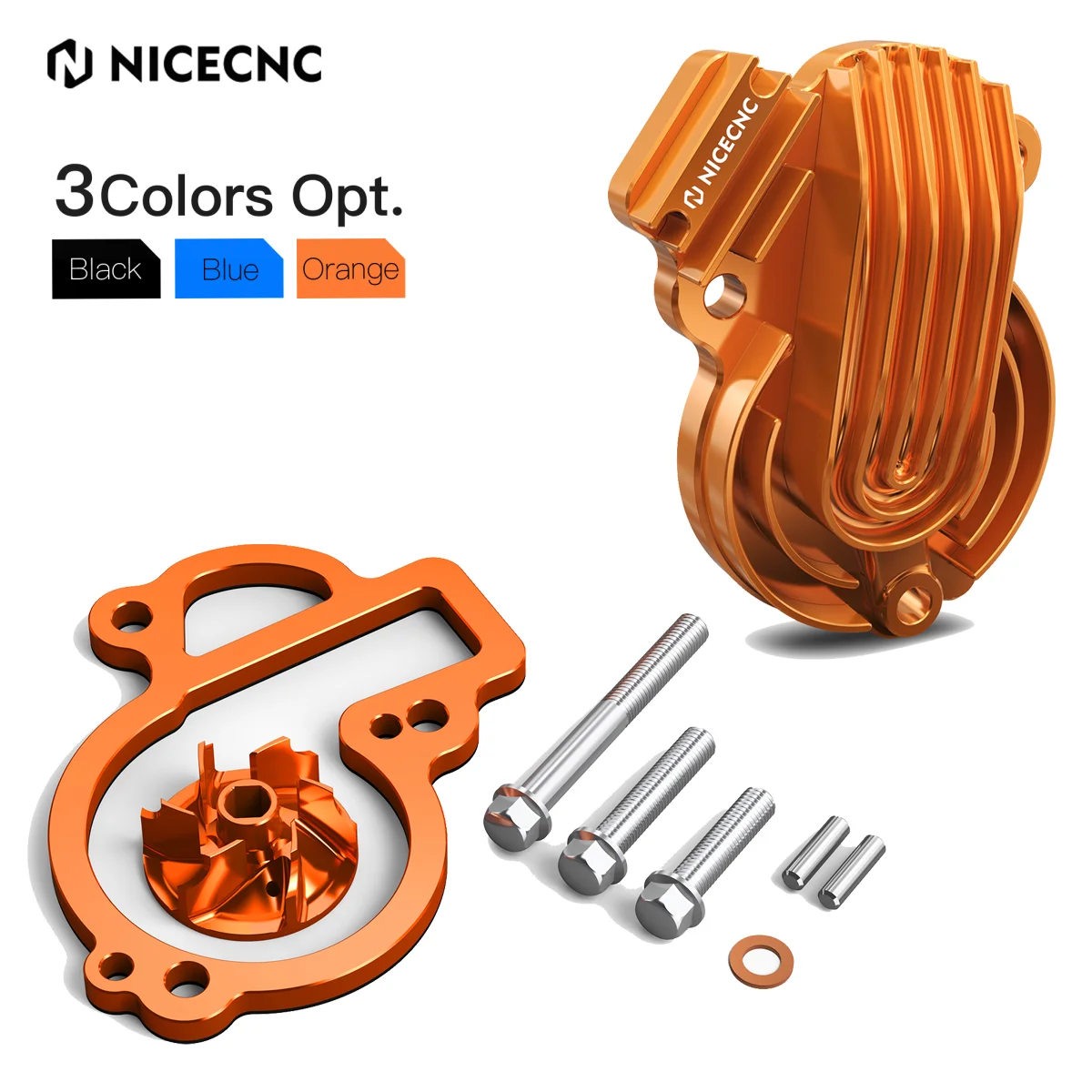 NICECNC For 2024 KTM XCF SXF 450 XCFW EXCF 500 450 2017-2024 450 SMR RALLY FACTORY 500 XW-F Water Pump Guard Impeller Cooler Kit