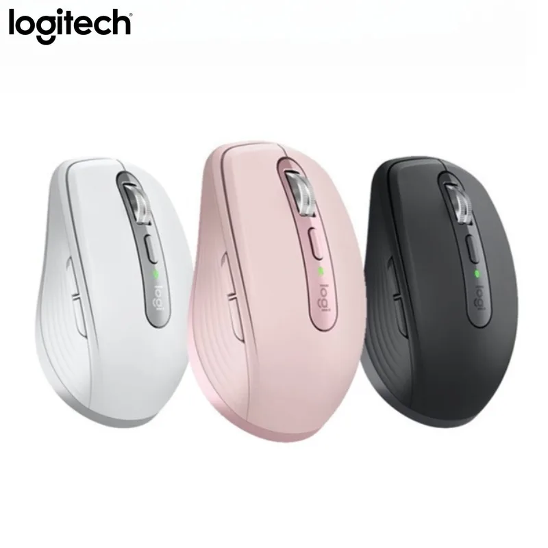 

Беспроводная мышь Logitech MX Anywhere 3S, совместимая с Bluetooth, Plug and Play, бесшумный щелчок для портативных ПК, Mac, офисных путешествий
