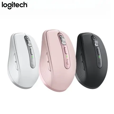 Logitech MX Anywhere 3S Wireless Mouse Bluetooth Compatible Plug and Play Silent Click for Laptop PC Mac Office Travel