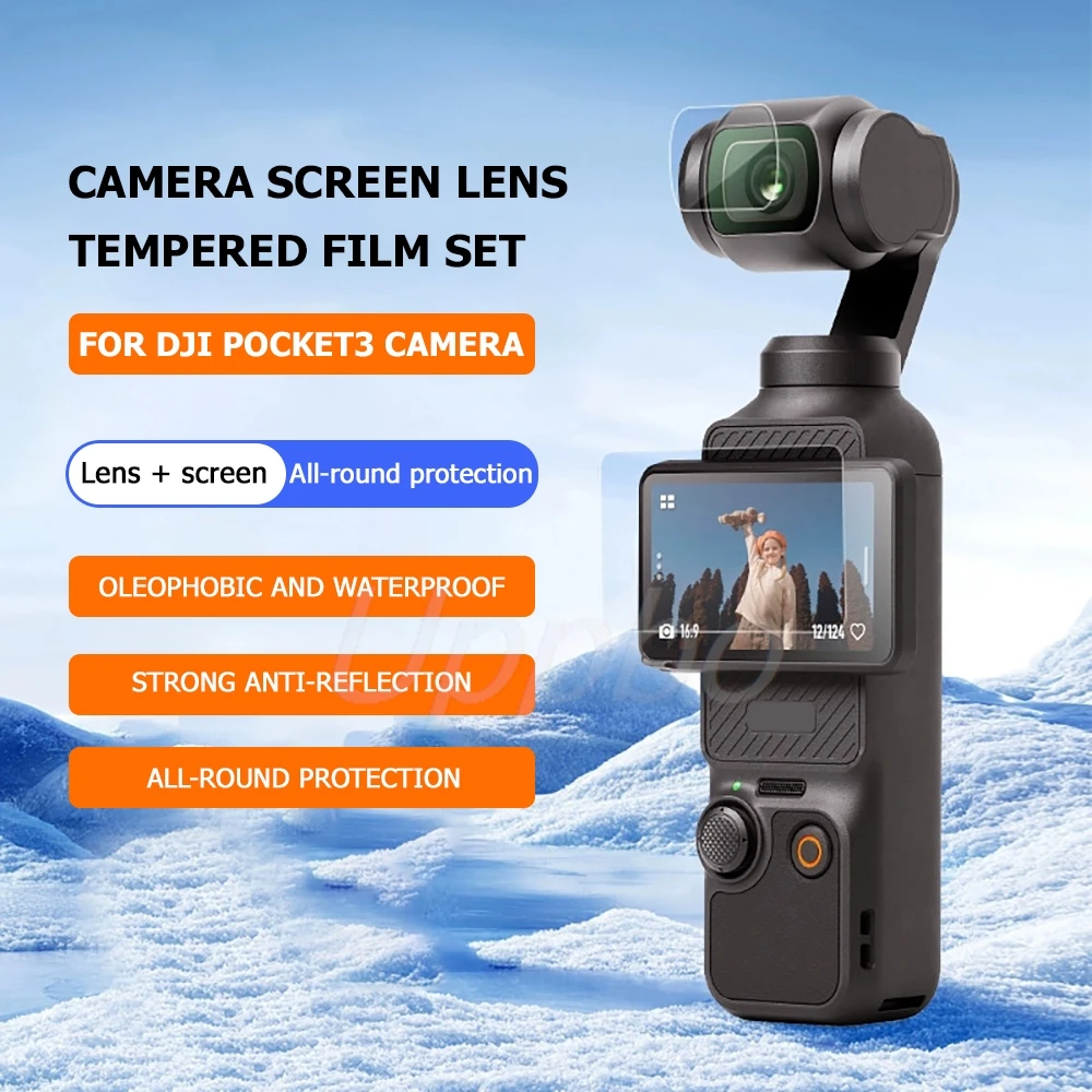 

For DJI OSMO Pocket 3 Screen Protectors & Camera Lens HD Tempered Glass Film Full Coverage Protective Film Accessories