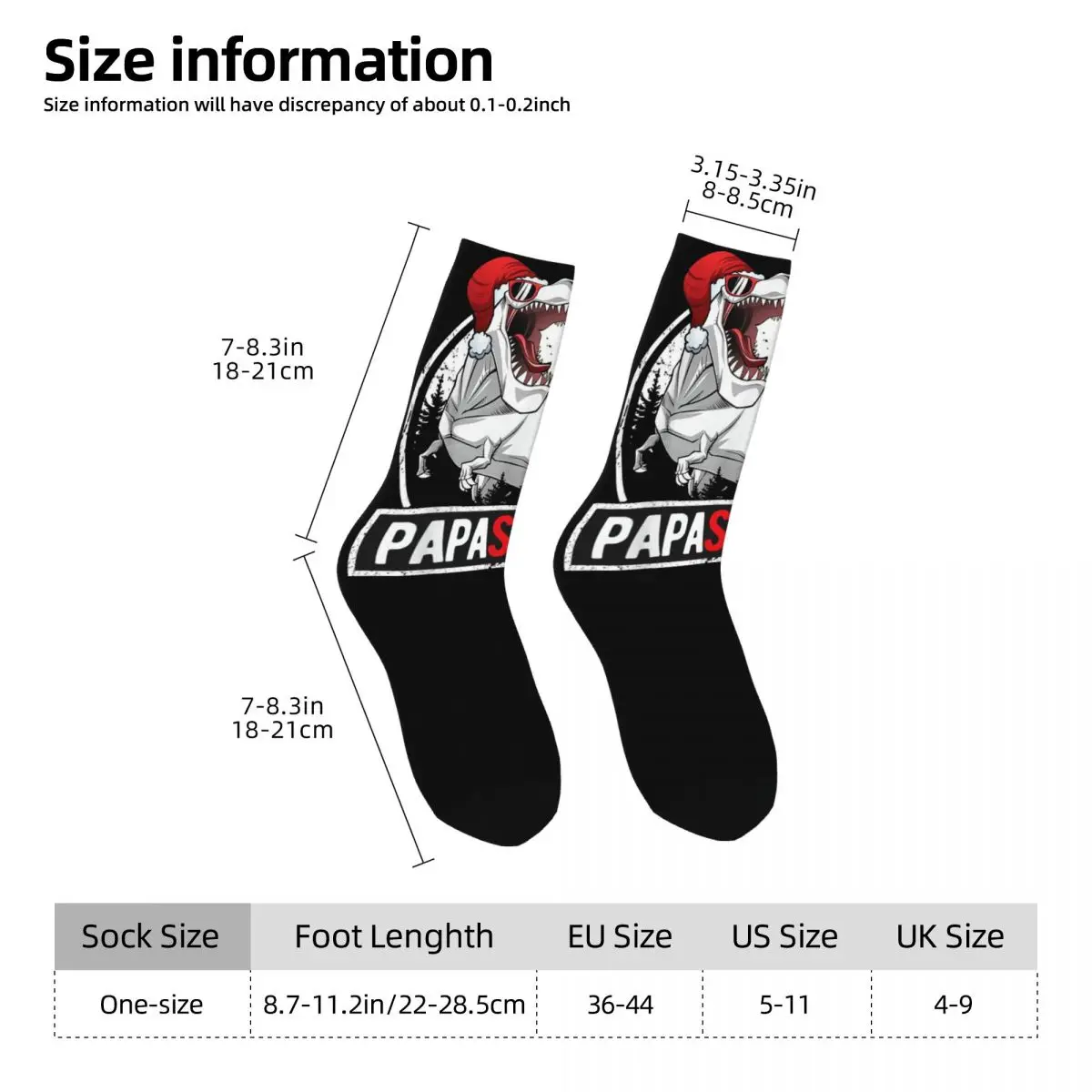 Papasaurus Men and Women printing Socks,Leisure Applicable throughout the year Dressing Gift