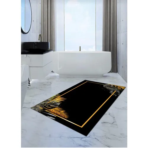 Ardizayn Black Gold 70x120 cm. Slip-Resistant Leather Sole Bath Mat, Mat