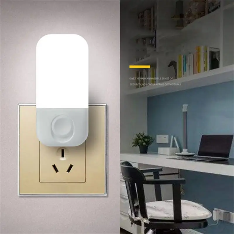 Plug-in Night Light LED Dimmer Baby Nursing Eye Sleep Light Bedroom Sleep Light Plug LED Energy Saving Cute Mini Lamp